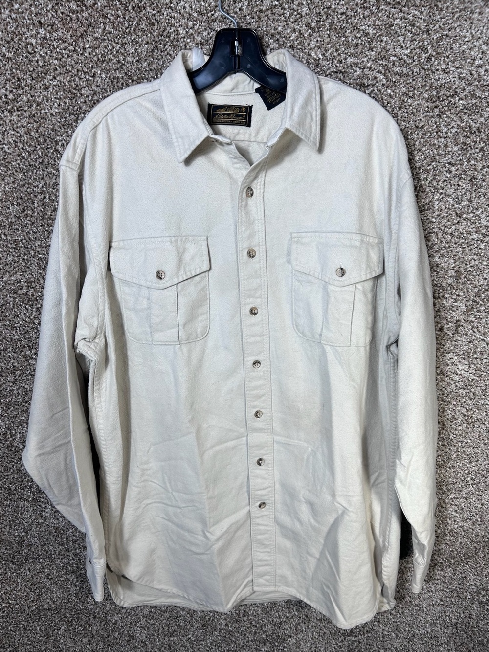 Eddie Bauer Off-White Long Sleeve Button-Down Shirt